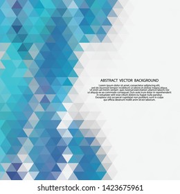 Abstract blue vector image polygonal style. geometric design. Template for advertising.