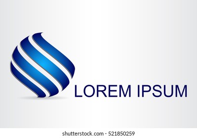 Abstract blue vector logo. Template for design.