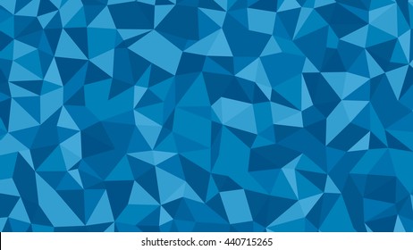 Abstract blue vector lowploly of many triangles background for use in design.