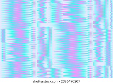 Resumen de textura metaversa vectorial azul de rayas lineales con efecto sombrío. Fondo holográfico pastel para el arte de la pared, papel pintado, panel de pared, textil, póster, decoración interior. 