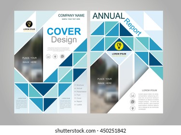 Abstract blue vector modern flyers brochure / annual report /design templates / Leaflet cover presentation abstract flat brochure background, layout in A4 size business mackup, education