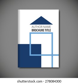 Abstract Blue Vector Template Layout For Brochure, Flyer, Booklet, Cover.
