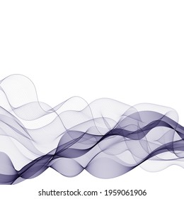 Abstract blue vector wave. Design element