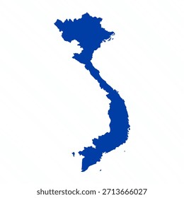 Abstractas Azul Vietnam Mapa simple