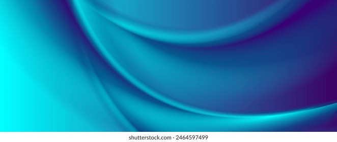 Abstractas azul y violeta suave y difuminado ondas de fondo elegante. Ilustración vectorial