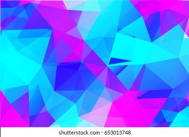 Abstract blue and violet vector background with triangles