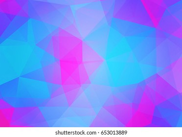Abstract blue and violet vector background with triangles
