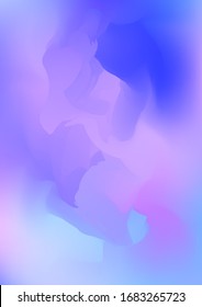 Abstract blue and violet watercolor background, painted vector illustration like sea waves. Watercolor gradient pattern with thin wavy border lines, vector painting. Abstract colorful oil paints.