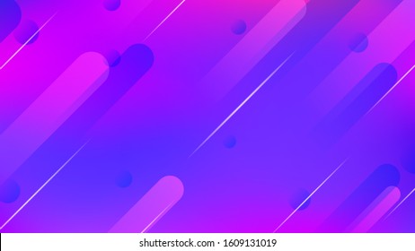 Abstract Blue, Violet Waves on the Light. Abstract Digital Background. Glitch Background. Minimalistic Style. Web Background Design.