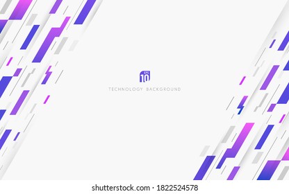 Resumen azul, violeta, gris diagonal rayas fondo negro con espacio de copia. Diseño moderno de plantillas web de banners. Estilo de tecnología futurista. Ilustración del vector