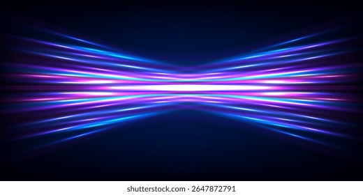 Linhas De Velocidade De Movimento Azul E Violeta.