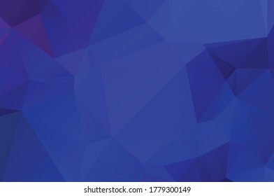 Resumen de fondo geométrico triangular vívido azul, vector Ilustración