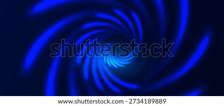 Abstract blue vortex background with glowing light trails, for cyber technology, energy, and futuristic concepts.