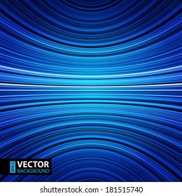 Abstract blue warped stripes background. RGB EPS 10 vector illustration