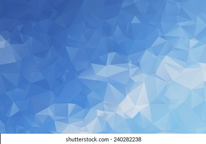 abstract blue water background in polygonal style 