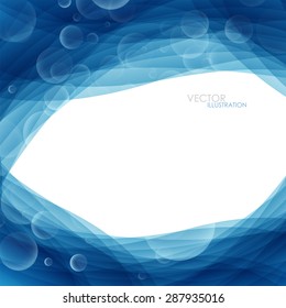 Abstract Blue water background. Vector illustration. Clip-art