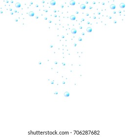 abstract blue water bubbles soap design