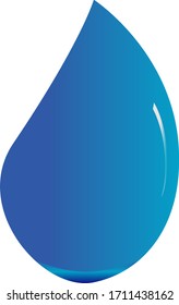abstract blue water drop icon on a white background