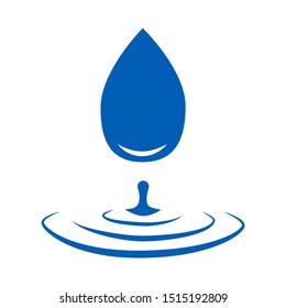 abstract blue water drop icons on white background
