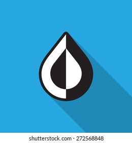 Abstract blue water drop. Vector creative concept.