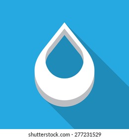 Abstract blue water drop. Vector creative concept.