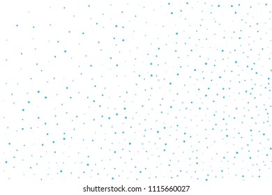 Abstract blue water drops, bubbles, growth, pearls on white background. Light, fresh pattern. Vector illustration
