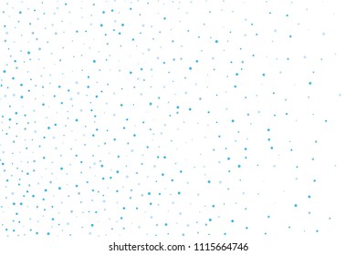 Abstract blue water drops, bubbles, growth, pearls on white background. Light, fresh pattern. Vector illustration