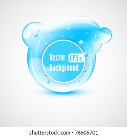 Abstract blue water shape