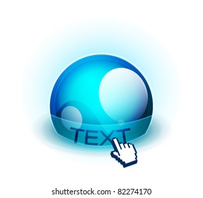 Abstract blue water sphere icon. Business, technology or nature concept