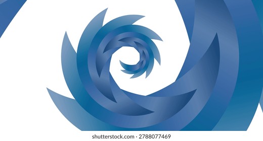 Abstract blue water splash spiral background with fluid wave vortex and smooth gradient motion effect. Modern liquid swirl design inspired by ocean currents and dynamic water flow for digital wallpaper, presentation background, social media banner, animation backdrop, and creative vector illustration