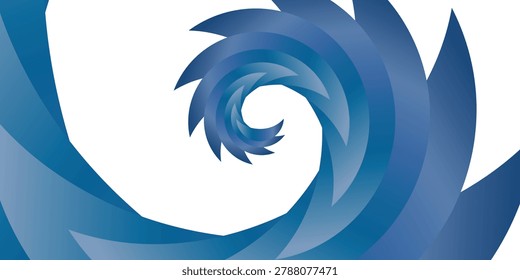 Abstract blue water splash spiral background with fluid wave vortex and smooth gradient motion effect. Modern liquid swirl design inspired by ocean currents and dynamic water flow for digital wallpaper, presentation background, social media banner, animation backdrop, and creative vector illustration