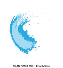 Abstract blue water splash, vector