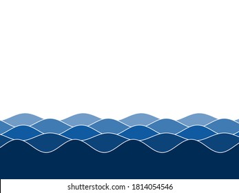 Abstract Blue Water Wave Layered Vector Stock Vector (Royalty Free ...