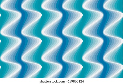 abstract blue water wave seamless pattern for surface design. geometry concept vector illustration for fabric, wrapping paper, background