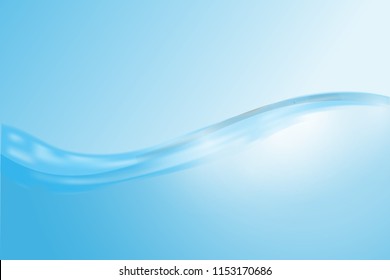 Abstract, Blue Water Wave Surface Background. Vector Illustration.