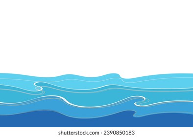 Resumen del vector de la ola de agua azul.