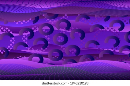 Abstract blue water waves, layered background. Vector illustration template for web banner, poster, postcard. Deep ocean backdrop for greeting card, advertisement etc.