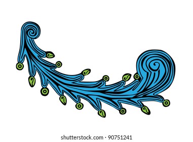 Abstract blue water or wind