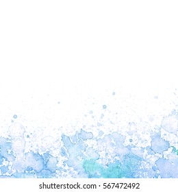 Abstract blue watercolor background