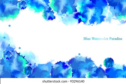 Abstract blue watercolor background
