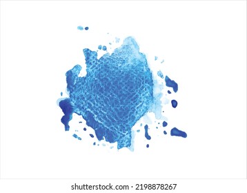 Abstract blue watercolor background brush vector 