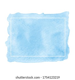 Abstract blue watercolor background for design. Splash by art hand drawn for text.