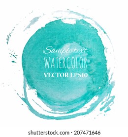 Abstract blue watercolor background for design