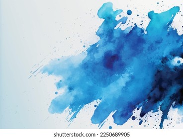 Abstract blue watercolor background design