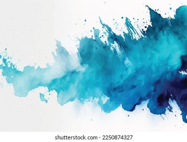 Abstract blue watercolor background design