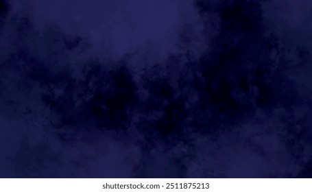 Abstract Blue Watercolor Background Painting. Dark blue grunge texture. Watercolor on deep dark blue paper background.	