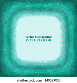 Abstract blue watercolor background . Vector illustration.