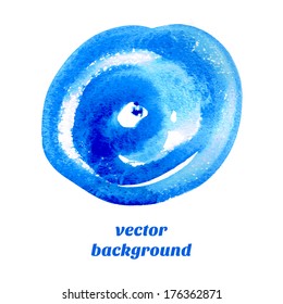 Abstract blue watercolor background. Vector illustration.