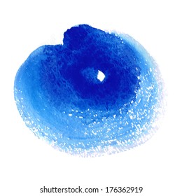 Abstract blue watercolor background. Vector illustration.