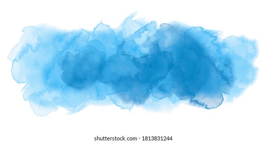 Abstract Blue Watercolor Background In Vector Quality.